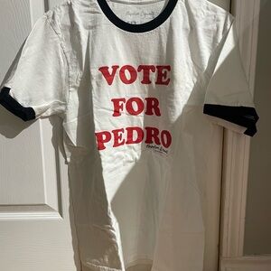 White and Black Short Sleeve Tee